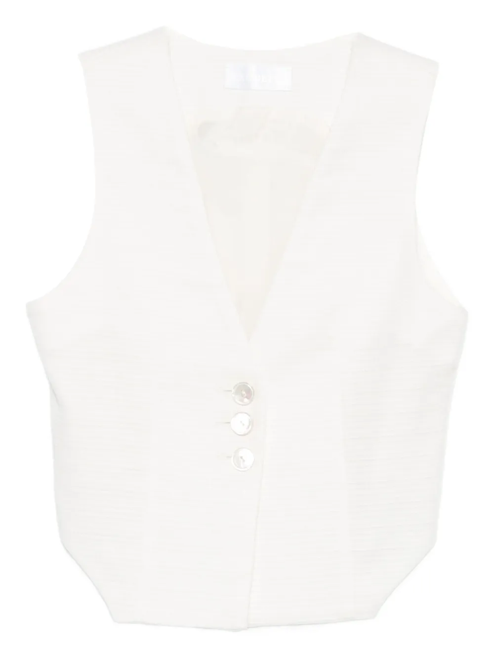 Rxquette Sleeveless Button-fastening Waistcoat In White