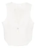 RXQUETTE sleeveless button-fastening waistcoat - White