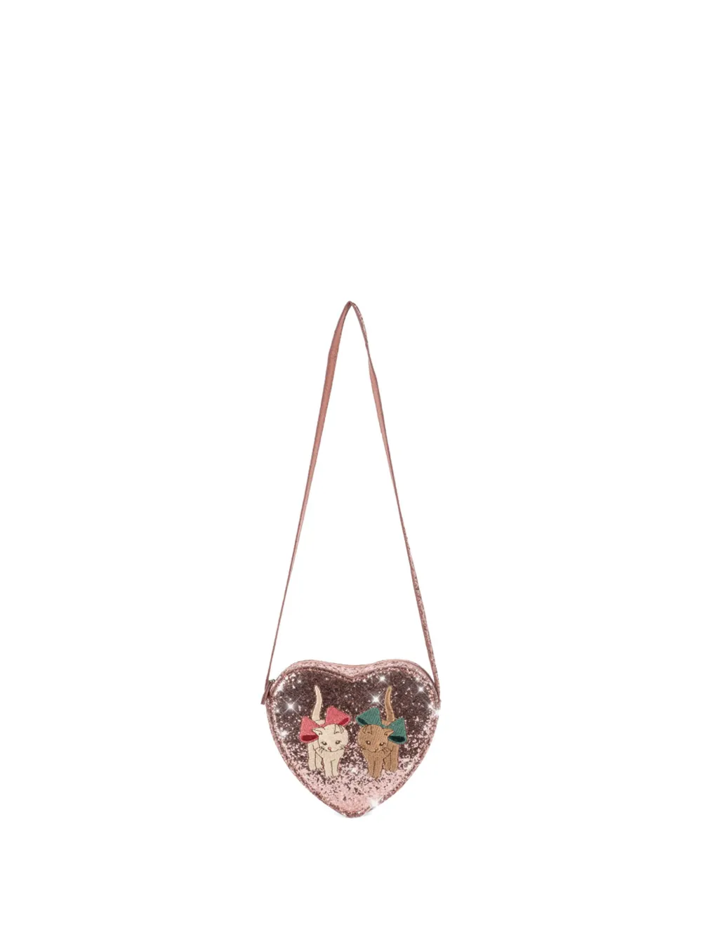 Konges Sløjd glitter-heart shoulder bag Roze