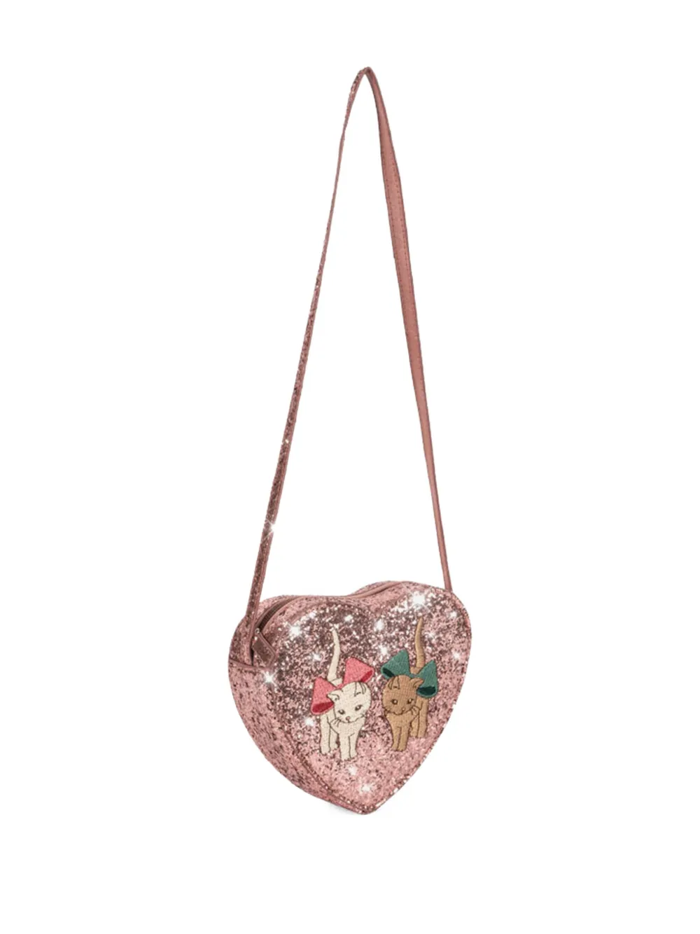 Konges Sløjd glitter-heart shoulder bag Roze