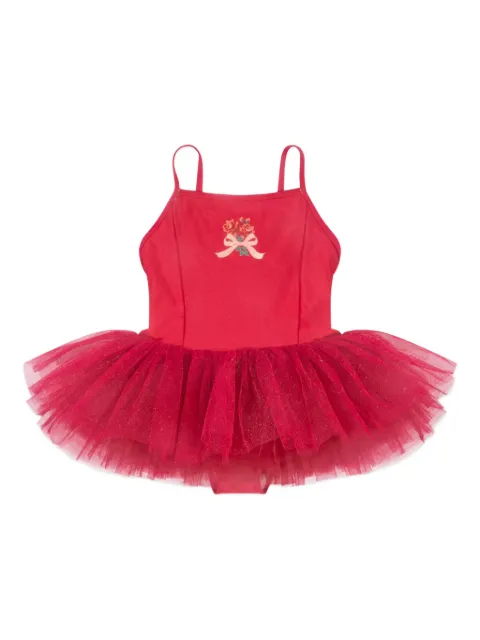 Konges Sløjd rose-embellished tulle dress
