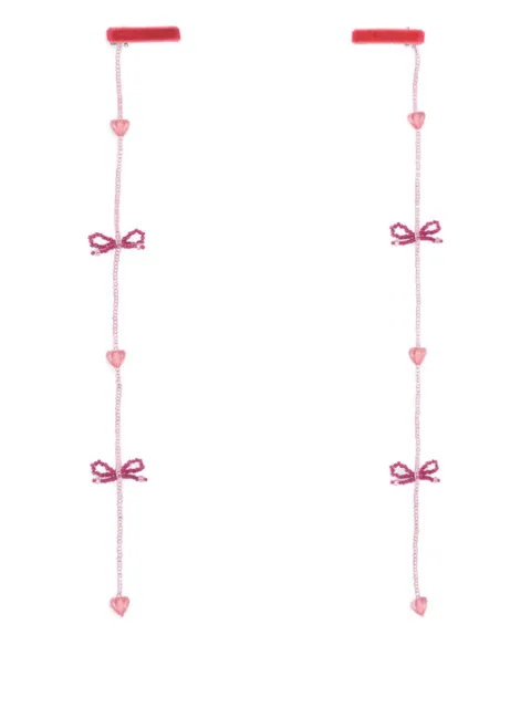 Konges Sløjd beaded heart bow hair clips