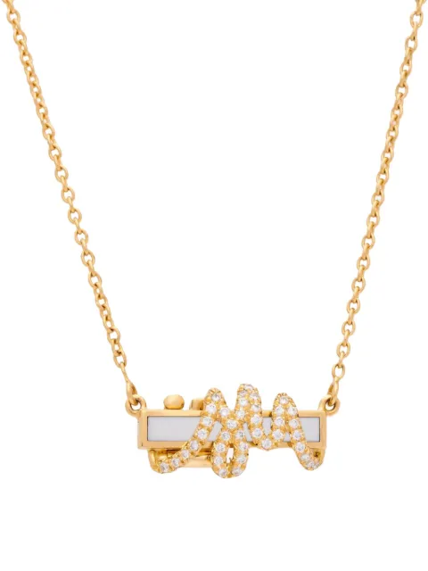 Auragraph 18K yellow gold mini Mood diamond necklace