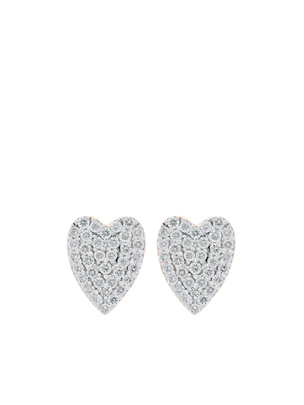 GINETTE NY 18K rose gold Diamond Heart earrings - ピンク GINETTE NY 18K rose gold Diamond Heart earrings - ピンク