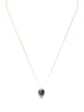 GINETTE NY 18K rose gold Angèle mini onyx heart necklace - Pink