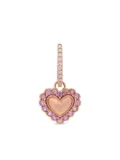 Kalthams Pavilion Jewellery 18K rose gold diamond and pink sapphire hoop earring