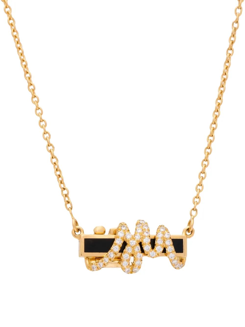 Auragraph 18K yellow gold mini Mood Laque necklace - ゴールドトーン Auragraph 18K yellow gold mini Mood Laque necklace - ゴールドトーン