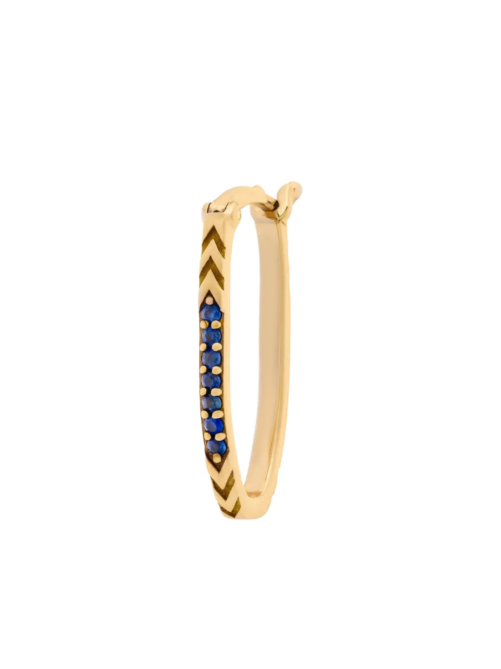Foen 14K yellow gold small Mahuka blue sapphire earring | Fine Jewelry | Image 2