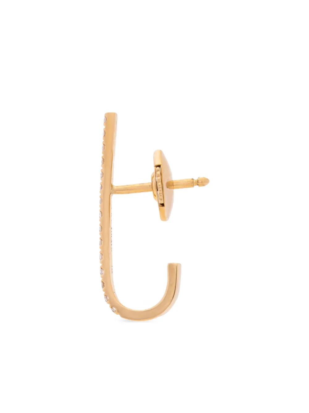 The Drays 18K yellow gold mini Barre diamond earring | Image 2