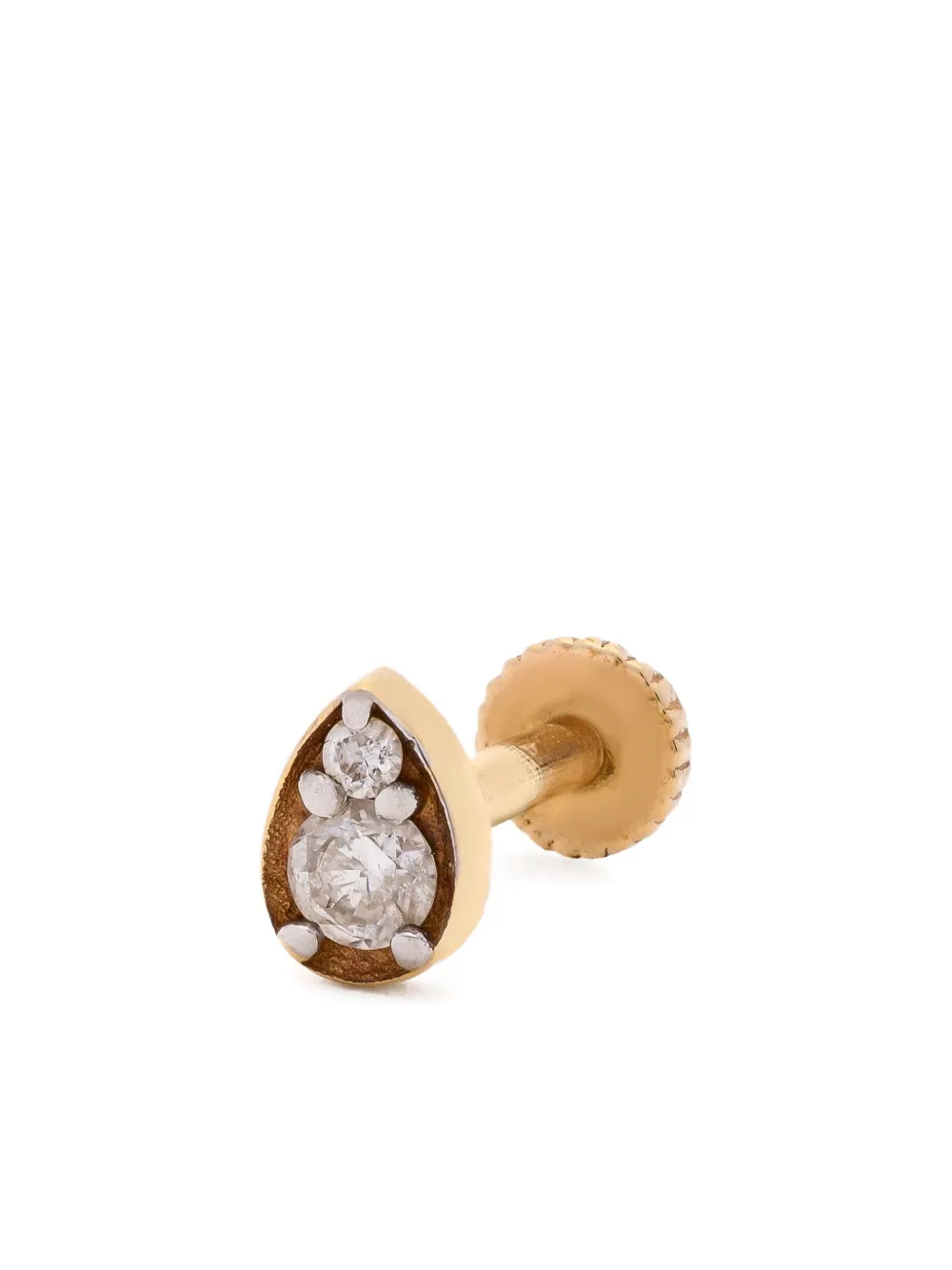 Foen 14K yellow gold Drova diamond earrings - ゴールドトーン Foen 14K yellow gold Drova diamond earrings - ゴールドトーン
