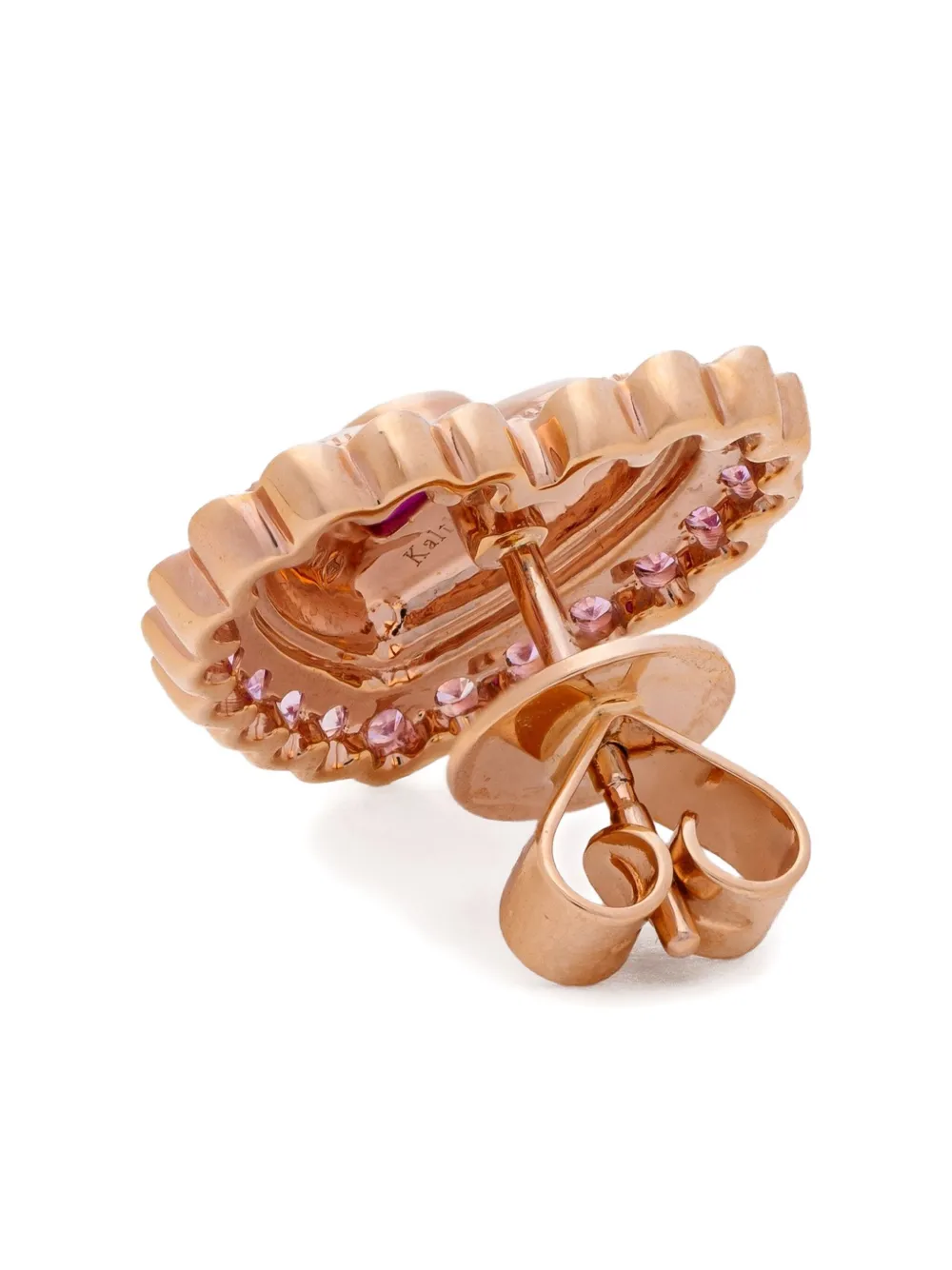Kalthams Pavilion Jewellery 18K rose gold Heart ruby and sapphire earrings | Image 2