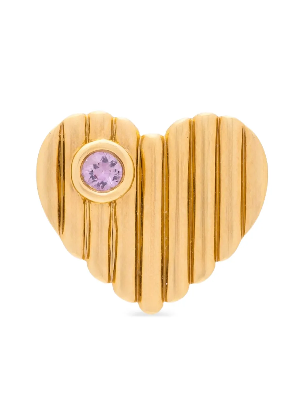 Kalthams Pavilion Jewellery 18K yellow gold Heart Dot sapphire earring Kalthams Pavilion Jewellery 18K yellow gold Heart Dot sapphire earring