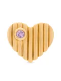 Kalthams Pavilion Jewellery 18K yellow gold Heart Dot sapphire earring