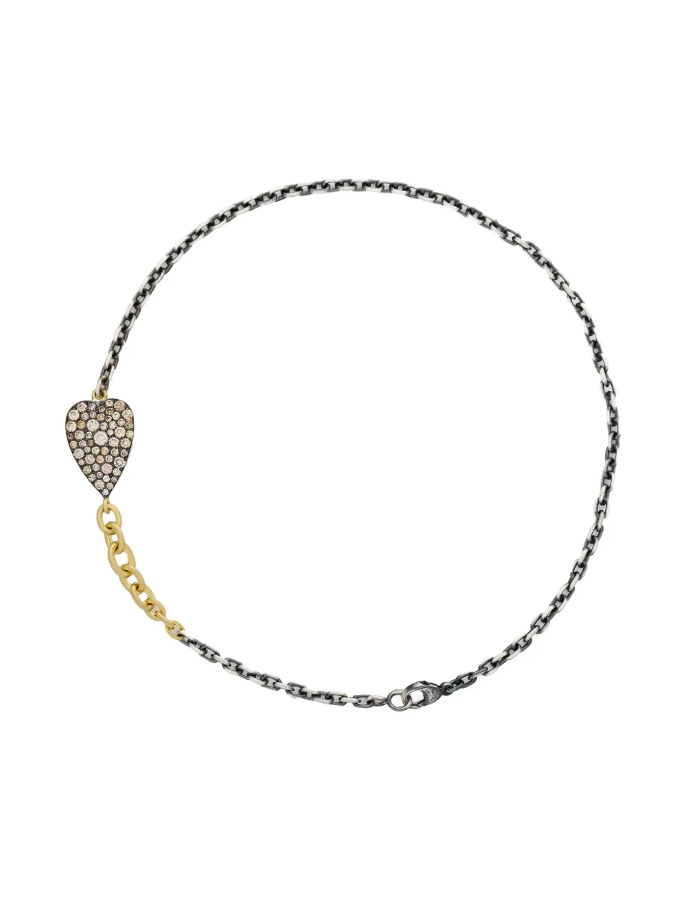 Sylva & Cie 18K yellow gold Champagne Heart diamond bracelet | Silver | Image 1