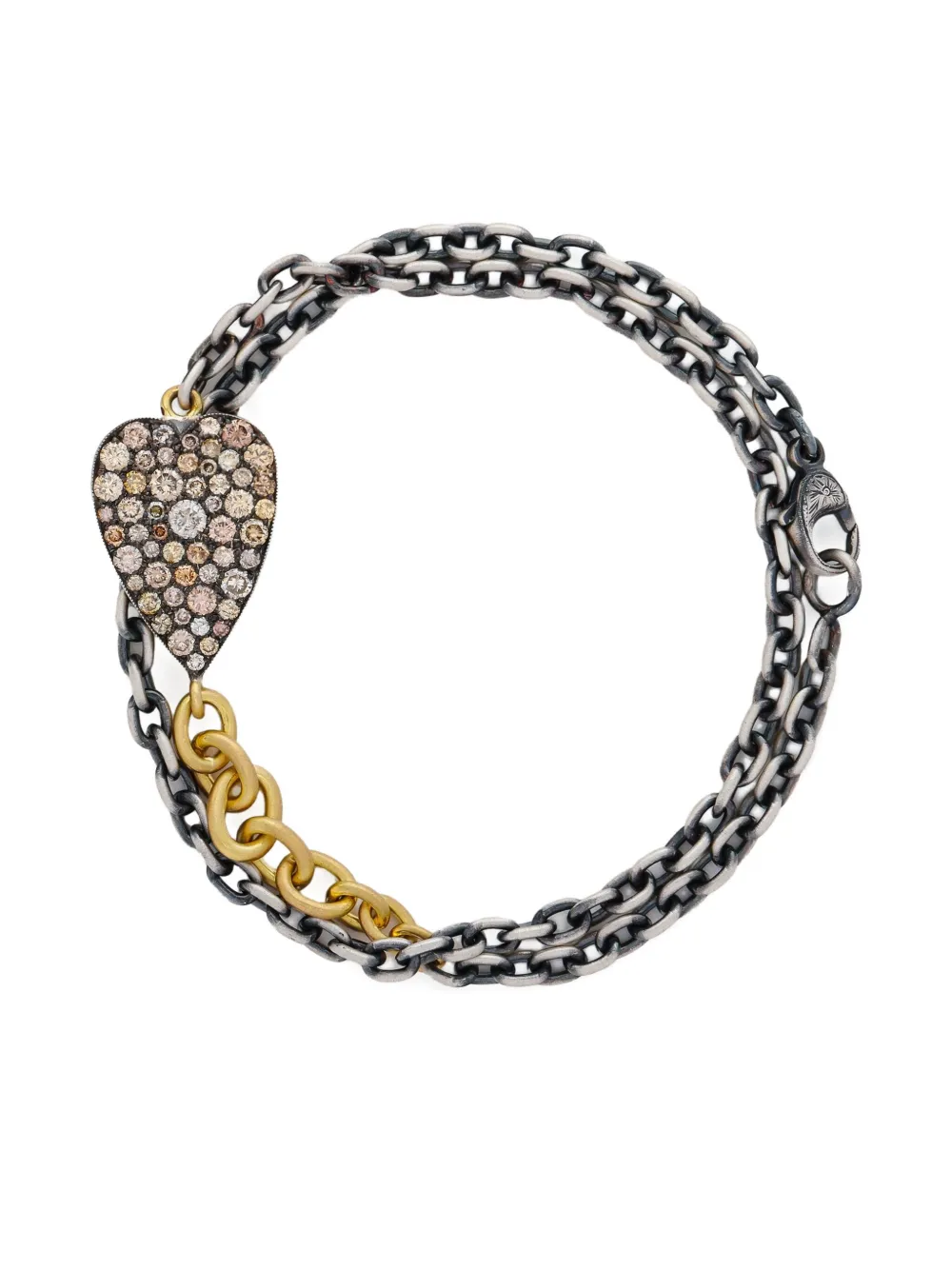 Sylva & Cie 18K yellow gold Champagne Heart diamond bracelet | Image 2