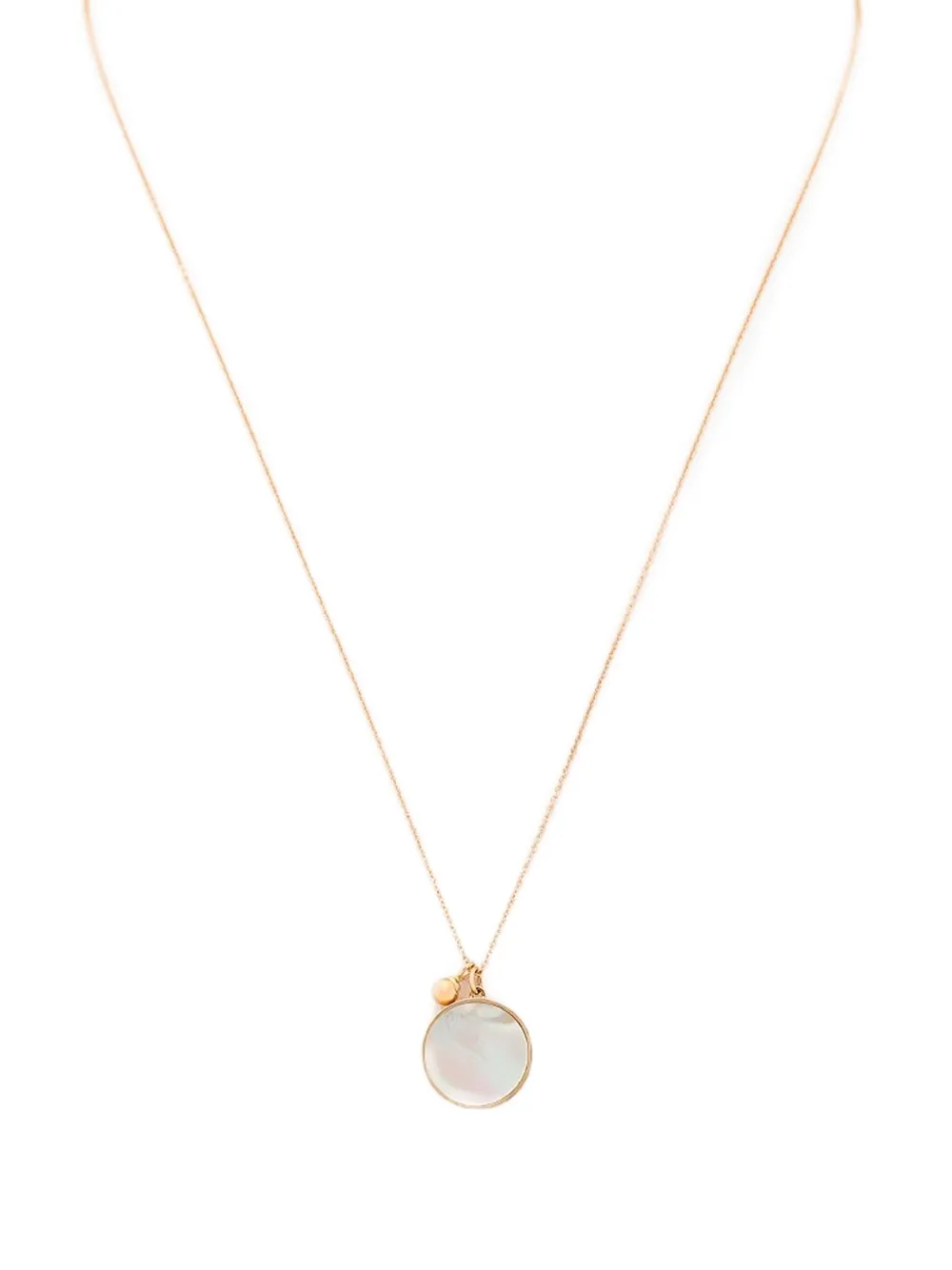 GINETTE NY 18K rose gold Maria Mop Disc necklace - ピンク GINETTE NY 18K rose gold Maria Mop Disc necklace - ピンク