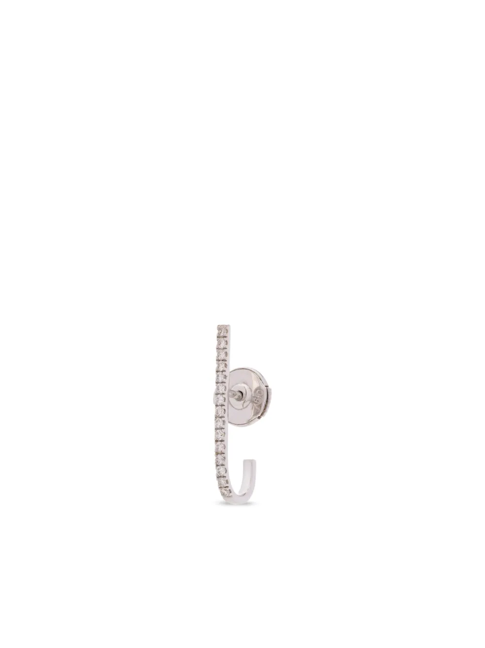 The Drays 18K white gold Mini Barre diamond earring | Silver | Image 1
