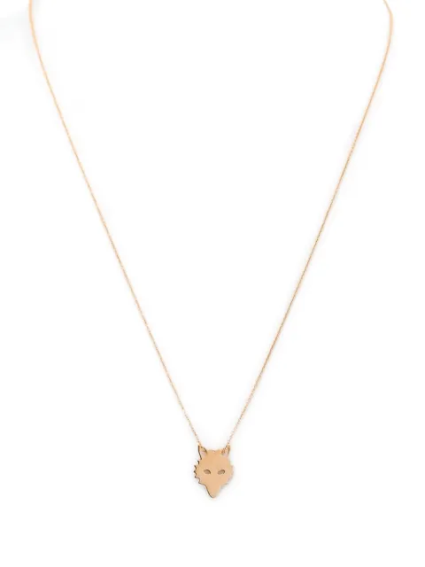 GINETTE NY 18K rose gold mini Wolf necklace