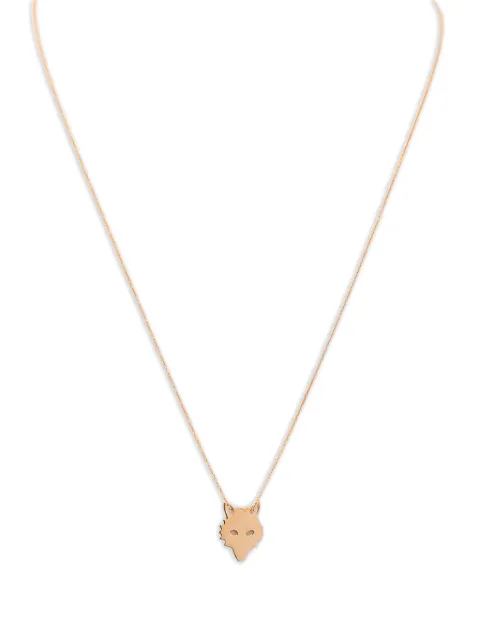 GINETTE NY 18K rose gold mini Wolf necklace