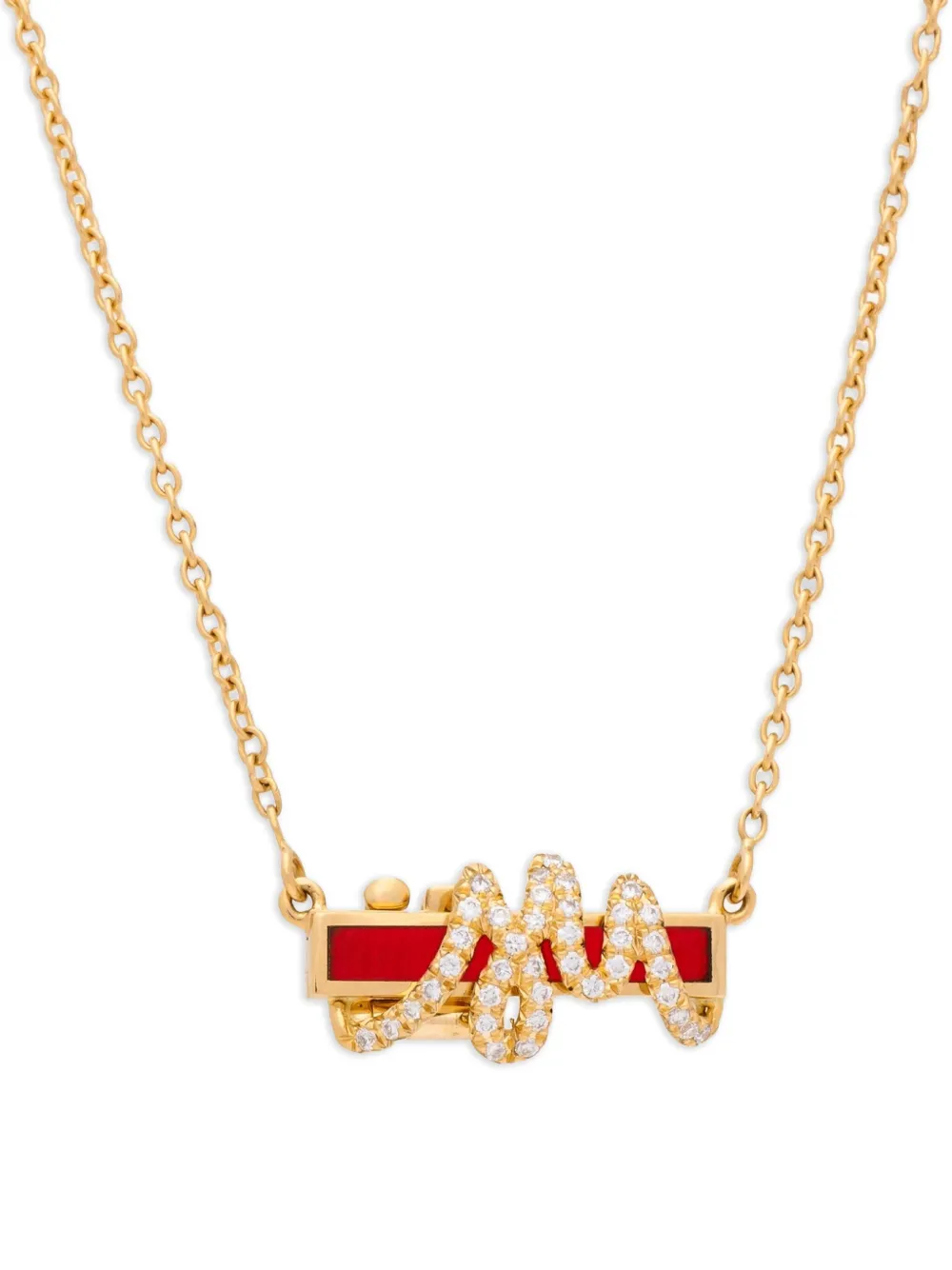 18K yellow gold mini Mood diamond necklace