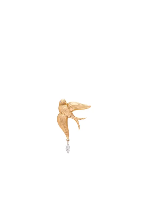 Stone Fine Jewelry 18K yellow gold Bird diamond earring