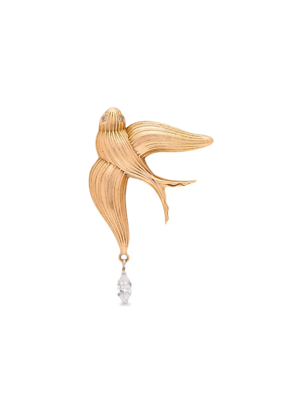 Stone Fine Jewelry 18K yellow gold Bird diamond earring | Image 2