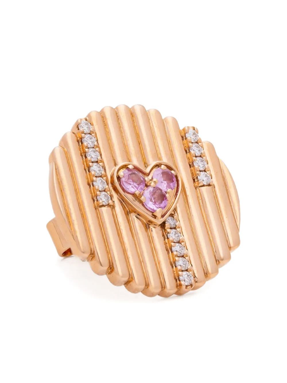 Kalthams Pavilion Jewellery 18K rose gold Heart diamond and sapphire Kalthams Pavilion Jewellery 18K rose gold Heart diamond and sapphire