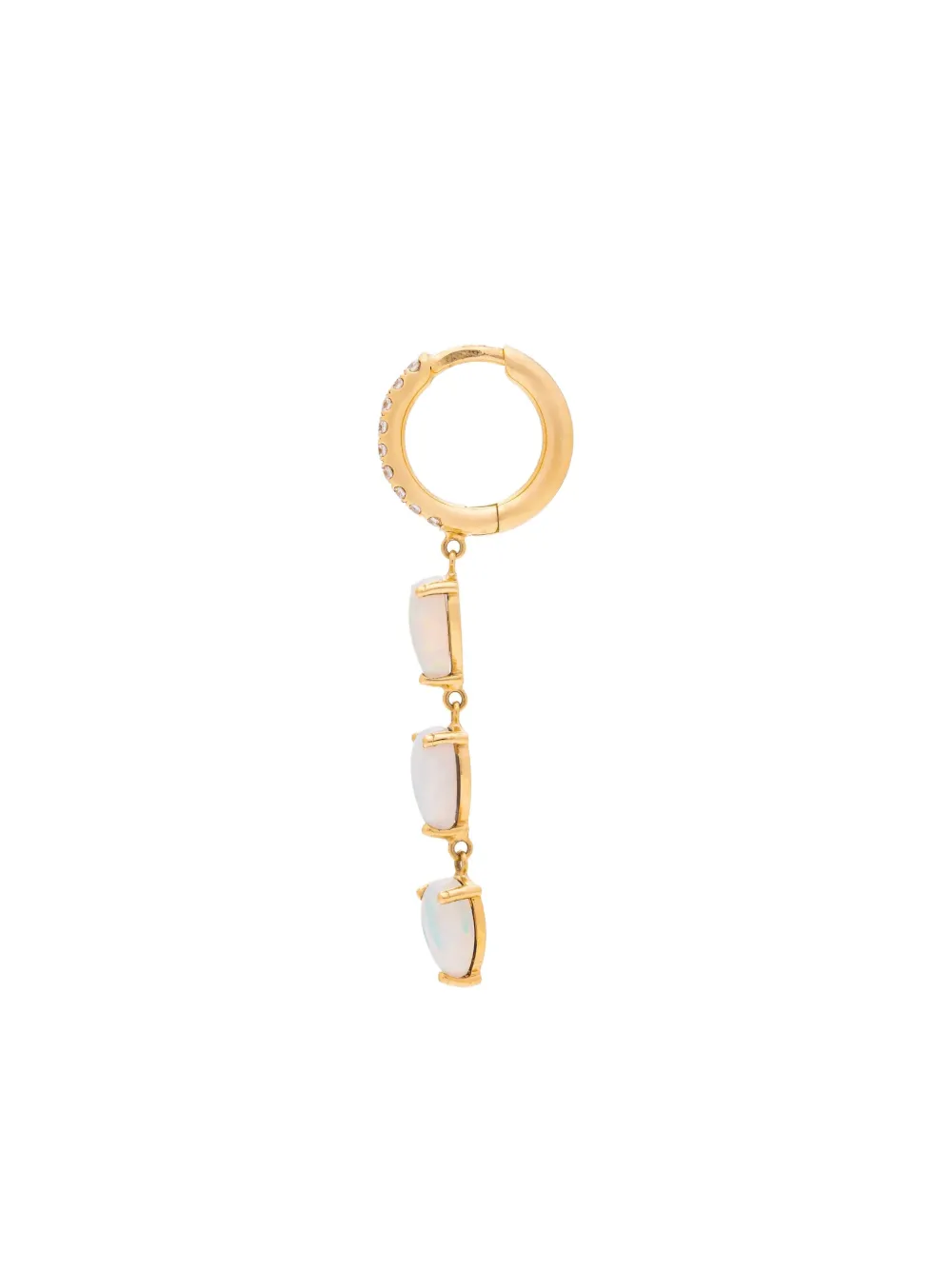 Stone Fine Jewelry 18K yellow gold opal and diamond drop earrings | Image 2