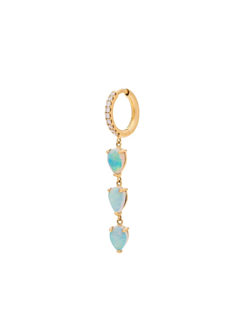 Stone Fine Jewelry 18K yellow gold opal and diamond drop earrings - Stone Fine Jewelry 18K yellow gold opal and diamond drop earrings -