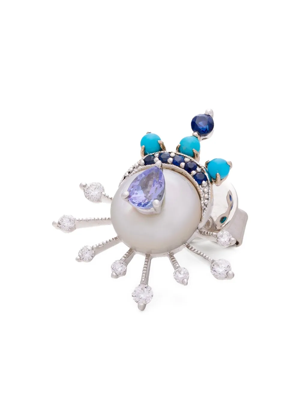 Kalthams Pavilion Jewellery 18K white gold Eclipse diamond and tanzanite earring | Image 2