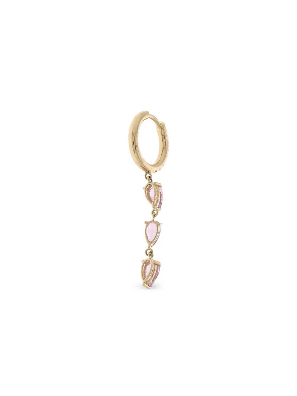 18K yellow gold sapphire earring