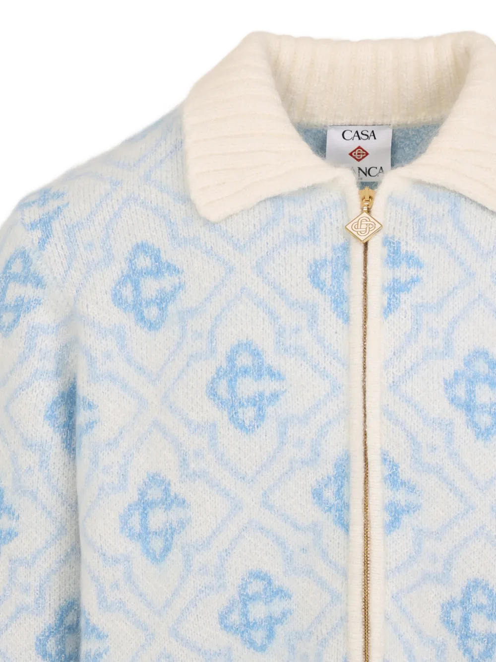 Casablanca Vest met rits en monogram Blauw