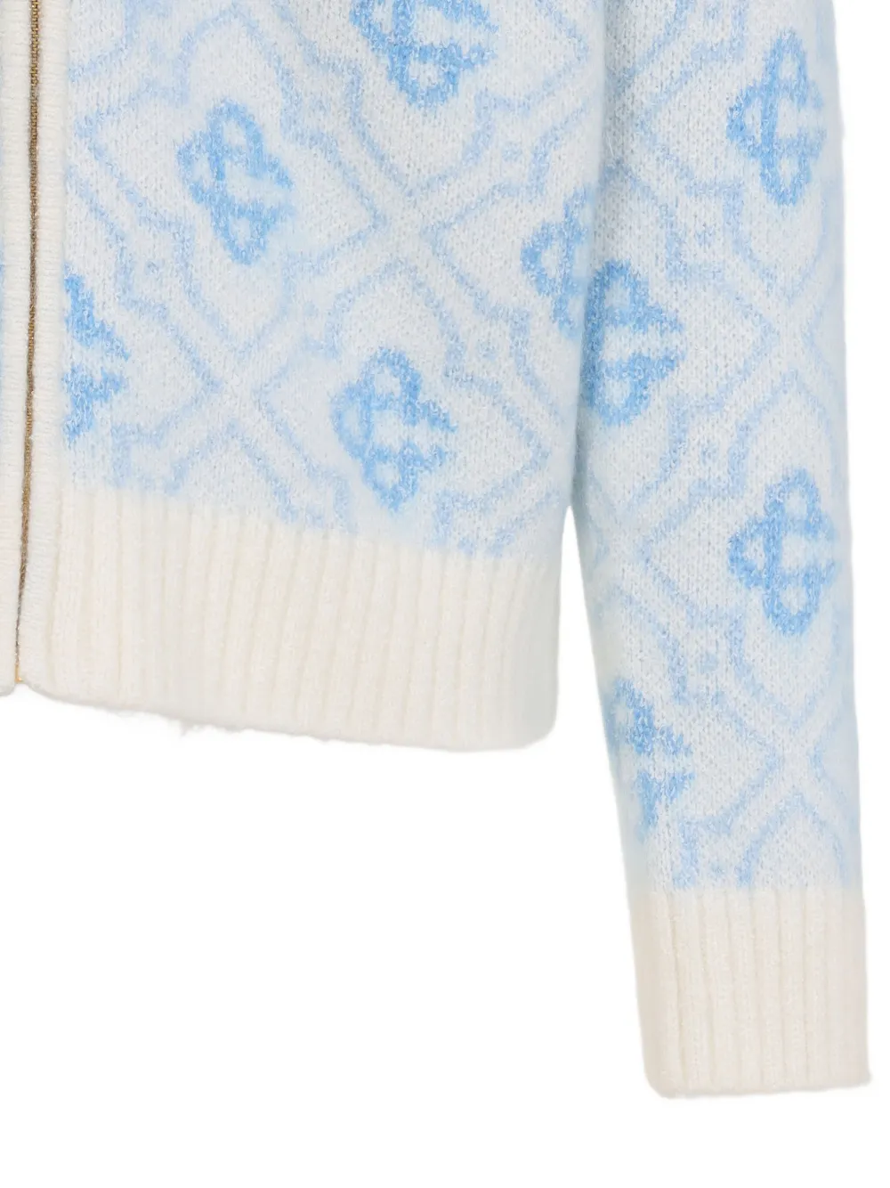 Casablanca Vest met rits en monogram Blauw