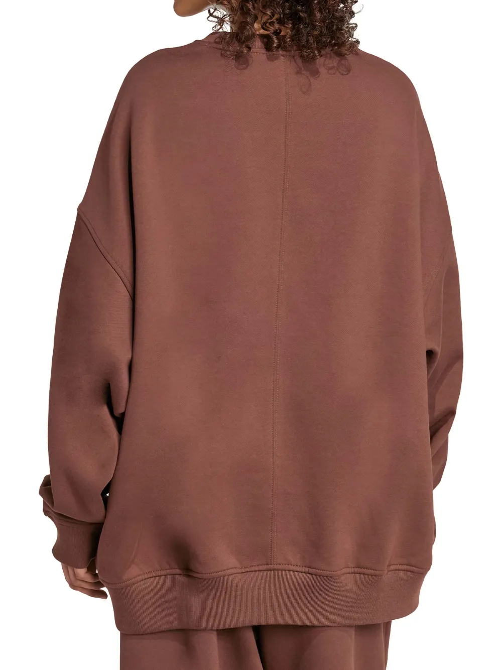 Adidas Originals Essentials Printed-logo Sweatshirt In Brown
