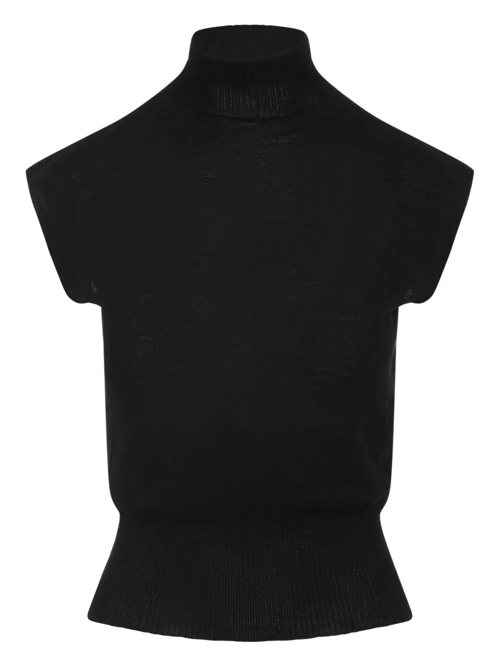 Rick Owens turtleneck short-sleeve top | Black | Image 1
