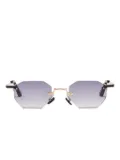 John Dalia Curtis geometric-frame sunglasses - Gold