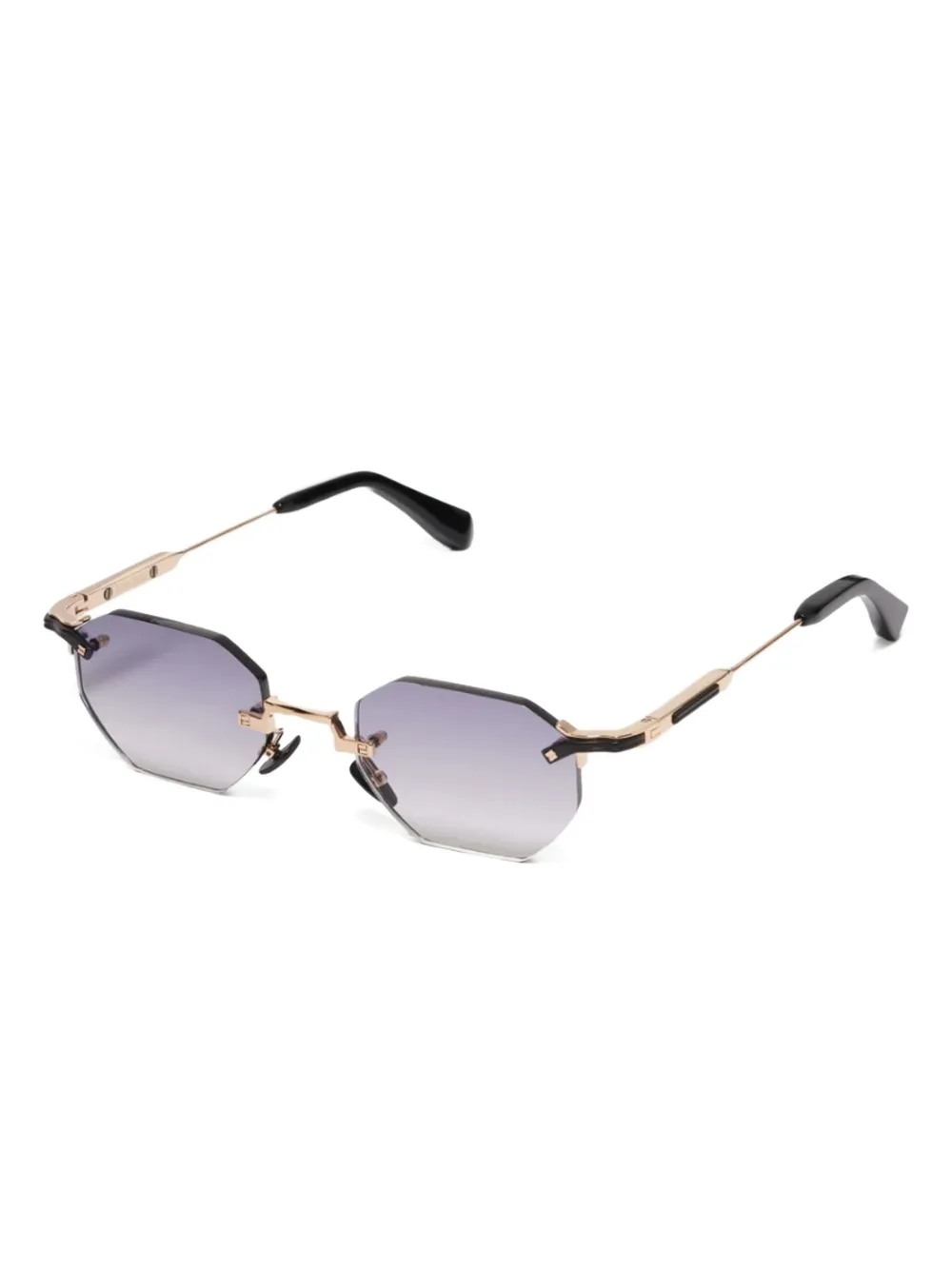 John Dalia Curtis C415 zonnebril met geometrisch montuur Goud