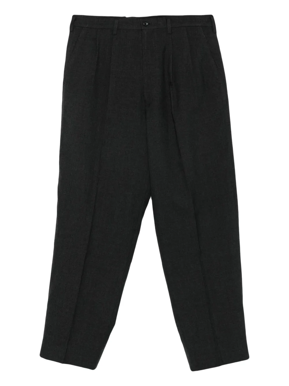 Yohji Yamamoto Pre-Owned 1990s pleated wool trousers | Grey | Image 1