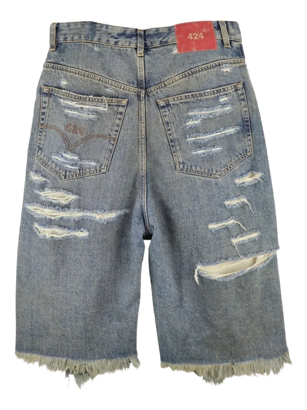 424 Big Daddy "Blue" denim shorts Blauw