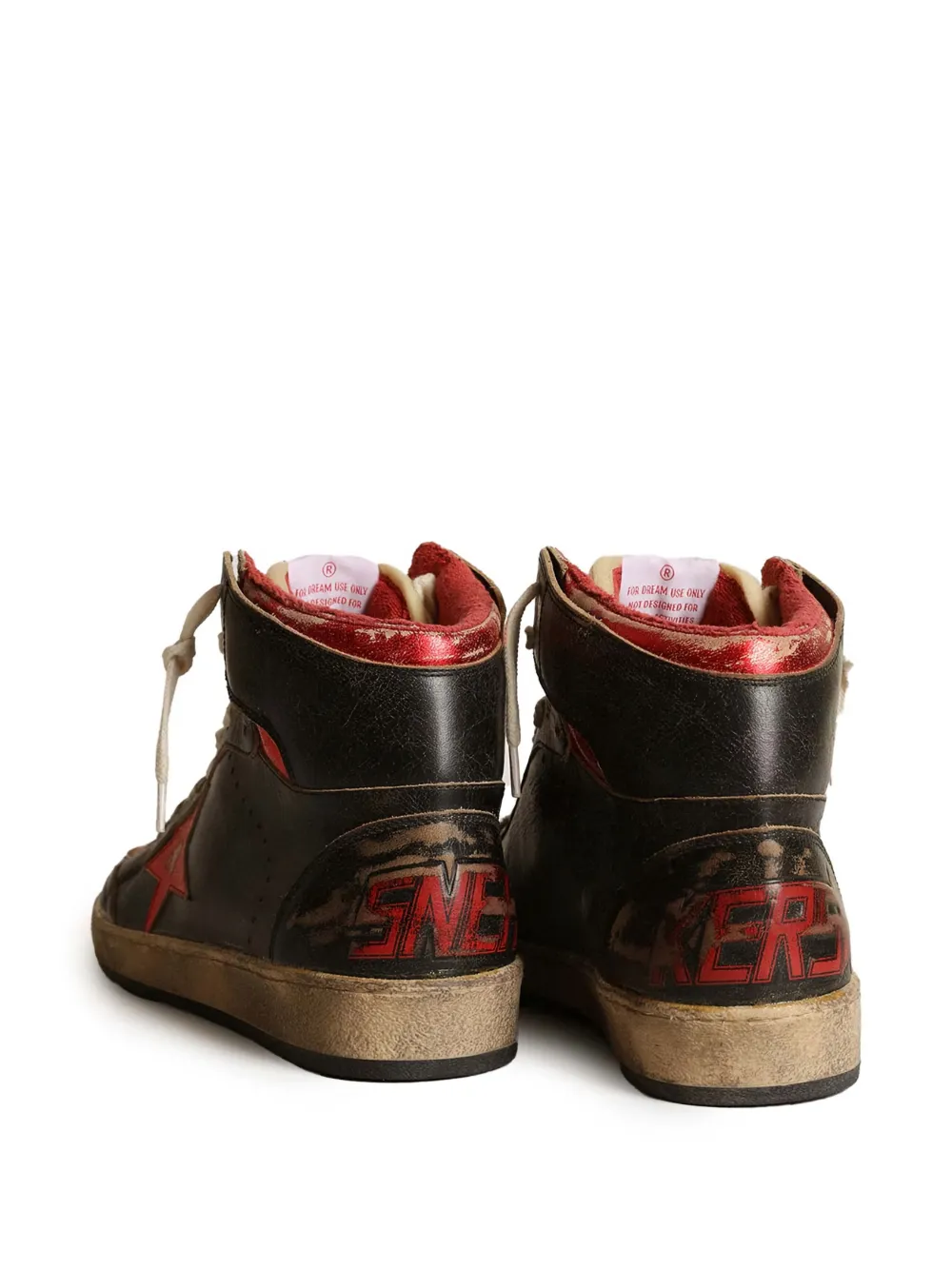 Golden Goose Sky Star leather high-top sneakers Black