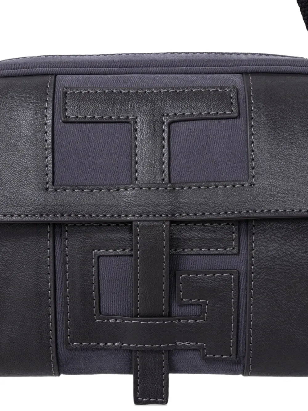 Honor The Gift Logo-closure Crossbody Bag In Gray