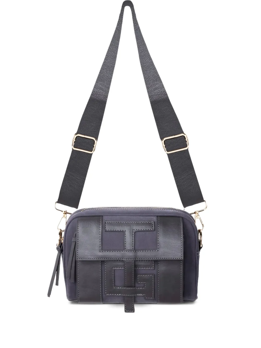 Honor The Gift Logo-closure Crossbody Bag In Gray