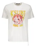 Ksubi globe-print ribbed T-shirt - White