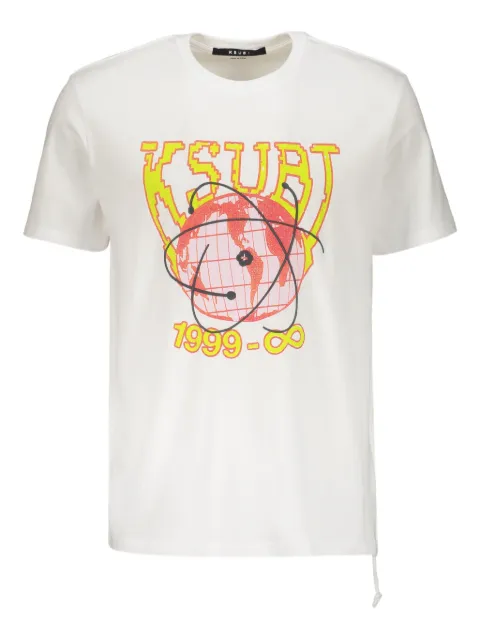 Ksubi globe-print ribbed T-shirt