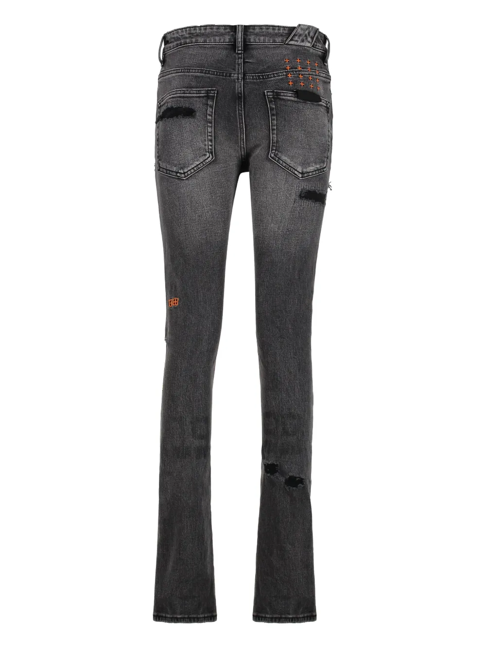 Ksubi ripped graphic-print jeans Grijs
