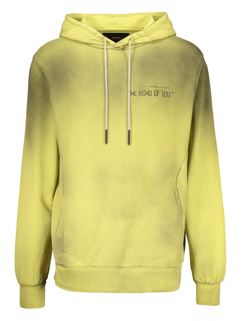 ISO.POETISM adjustable-hood back-print hoodie | Green | Image 1