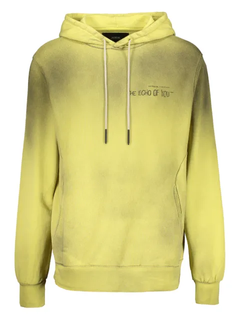 ISO.POETISM adjustable-hood back-print hoodie