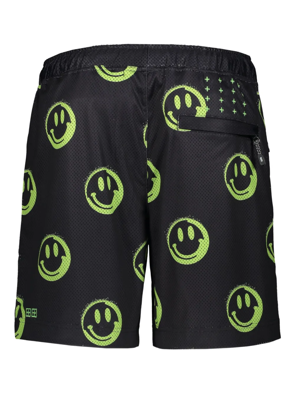 Ksubi smiley-face drawstring shorts Zwart