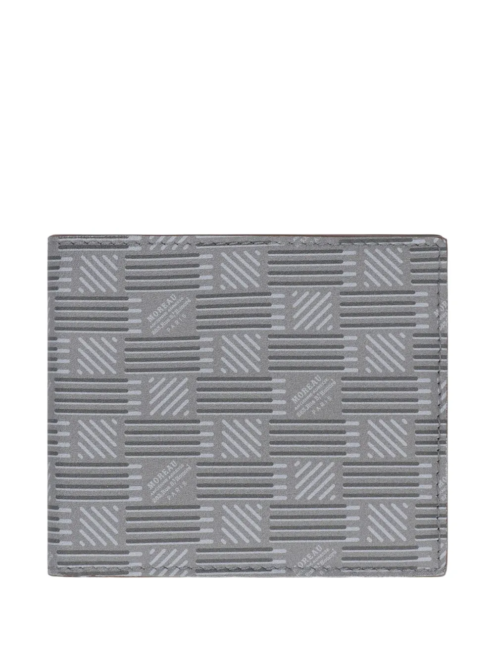 Moreau printed leather wallet - グレー Moreau printed leather wallet - グレー