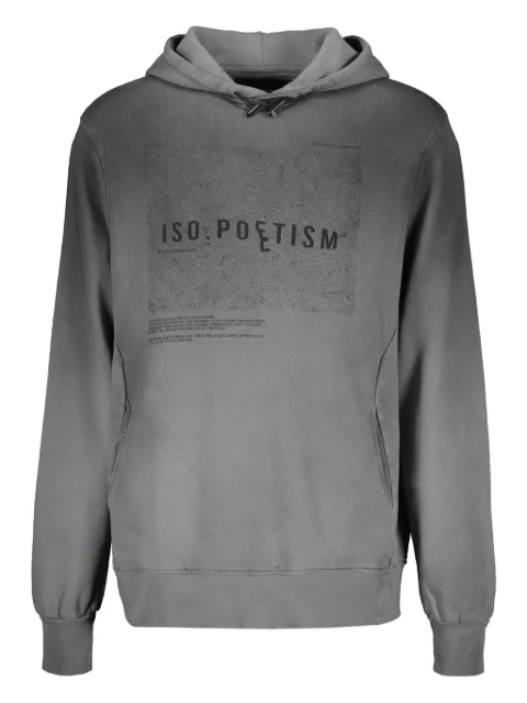 ISO.POETISM drawstring-hood graphic hoodie